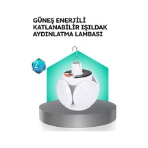 Pratik Katlanabilir Solar Led Aydınlatma Lambası Çok Renkli