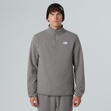 The North Face M Glacier Fleece 1/4 Zip Jacket Erkek Polar-30531 Gri