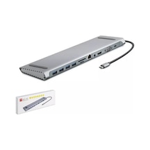 Hadron Hdx7854 Type-c Hdtv Combo Type-c + Hdmı 4k 30hz + 4-usb3.0 + Vga + Audıo + Beyaz - Siyah