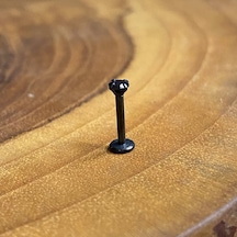 Aya Tasarım Siyah Renk Siyah Taslı Helix/kıkırdak/labret Piercing