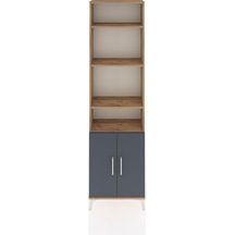 Arges Dolap 5 Raflı 2 Kapaklı 60x30x221 Çam-antrasit Atlas Çam