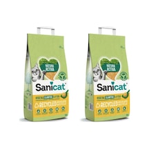 Sanicat Vegetal Clumping Litter Topaklaşan Organik Bentonit Kedi Kumu 2 x 10 L