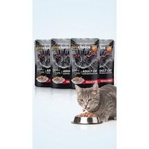 Kuzulu Ve Ciğerli Tahılsız Yetişkin Kedi Yaş Mama 85 Gr 4'lü Paket