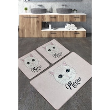 Miya Banyo Halısı Djt 3 Lü Set Çok Renkli