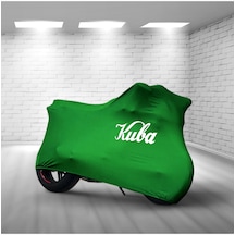 Kuba Çita 180r Gold Yeşil Kumaş Motosiklet Brandası Logo Baskılı Penye Kumaş Motosiklet Branda