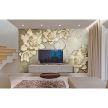 3D Boyutlu Çiçekler Duvar Kağıdı (397461578)