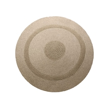 Eko Halı Patna Ptn 12 Natural Xw Jüt Hasır Görünümlü Hav Toz Vermez Örgü Halı - 120X120