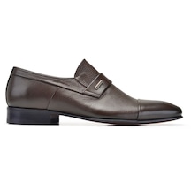 Kahverengi Klasik Loafer Kösele Erkek Ayakkabı -10012-