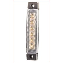 10 Adet Parmak Lamba 6 Ledli Beyaz 12v 24v