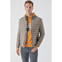 Morven Erkek Açık Gri Su İtici Rüzgar Geçirmez Dynamic Fit Rahat Kesim Şişme Mont 25ks024001103 Açık Gri