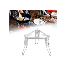 Jzcat Katlanabilir Gaz Sobası,pot Raf Braketi Teneke Kutu Beyaz Altın - Gümüş