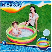 Bestway Şişme Çocuk Havuzu Renkli Yuvarlak 3 Katlı 102x25cm Çok Renkli Bestway Şişme Çocuk Havuzu Renkli Yuvarlak 3 Katlı 102x25cm Çok Renkli