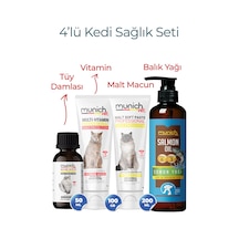 Munich Vet Kedi Seti 4lü Biotine Plus, Balık Yağı, Malt, Vitamin