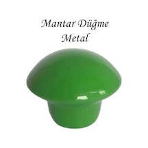 8 Adet Yeşil Mantar Düğme Kulp Çocuk Bebek Mobilya Çekmece Dolap Kapak Kulbu Metal Kulp Aksesuarları Vidalı