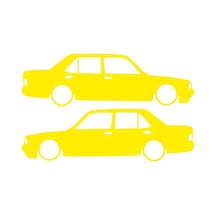Tofaş Kelebek Ikili Oto Sticker Sarı