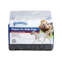 Pawise Kullan At Erkek Köpek Alt Bezi Siyah M 12'li