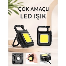 Hubrendy Tekno Led Işık Acil Durum Işığı Çok Fonksiyonlu Mıknatıs Özelliği AÇIK GRİ KAHVE KARIŞIMI