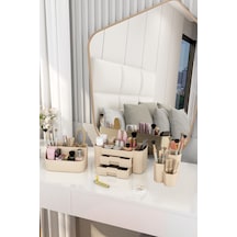 Genius Makyaj Düzenleyici Ve Kozmetik Saklama Kutusu Organizer 3'lü Set Krem