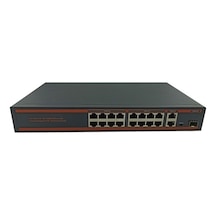 Nova ND1PD1622LFGX 16 Port Poe Switch 10/100 Mbps 2Port 10/100/1000 Mbps Uplink 1 Port SFP