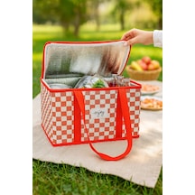 Termo Yalıtımlı Piknik Çantası 35 X 20 X 20 Cm Kırmızı