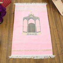 Makam-ı İbrahim Lüks Şönil Seccade Pembe 70x126cm 240 Gr Çok Renkli