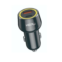 Hepu Hp-783 120w Hızlı Araç Şarjı Type-c & Usb Çıkışlı Metal Gövde Siyah