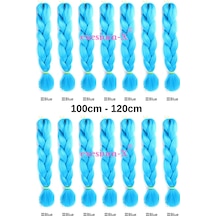 X-pression Afrika Örgüsü Ve Rasta Için Sentetik Saç 100gr-blue3 Turkuaz
