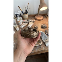 Bronz,kurt, Küllük,el Yapımı Obje, Gold Dekoratif Küllük, Tasarım Kültablası, Hediyelik Obje, Erkek Hediye, Ofis Dekorasyonu, Babalar Günü Özel, Eşe Hediye, Sevgiliye Hediye,araç Küllük