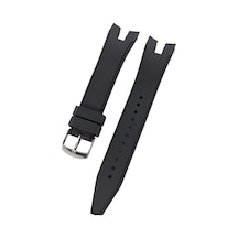 Seiko Sportura Snae87 Uyumlu Silikon Saat Kordonu Siyah