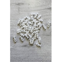 Geçmeli Sistem 75 Adet Tül Ve Perde Düğmesi Sağlam Korniş Halkası Asorti