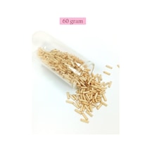 Uzun Boru Kesme Boncuk Çap 2mm Uzunluk 10 Mm - 60 Gram - Koyu Krem - Bnc268