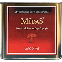 Midas Erken Hasat Soğuk Sıkım Natürel Sızma Zeytinyağı Teneke 2 L