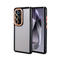 Zore Galaxy S24 Ultra Kılıf Kamera Korumalı Renkli Kenar Ve Çerçeve Tasarımlı Nvth Vitamin Kapak-siyah