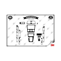 Subaru Impreza 1998-2000 Torpido Konsol Trim Göğüs Maun Kaplama Set 22 Parça Siyah Renk