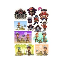 Korsanlar Sticker Set-2 13 Parça Telefon, Tablet, Defter, Laptop Sticker
