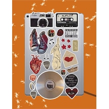 Vintage Playlist Sticker Seti Laptop Ajanda Pc Tablet Telefon Defter Etiket Bullet Journal Diğer