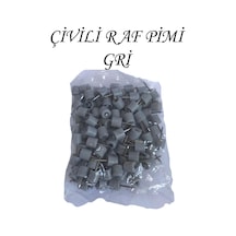 Çivili Raf Pimi Duvar Dolap Mobilya Pimi Sert Plastik Raf Tutucu Gri 100 Adet Tekli 1 Paket
