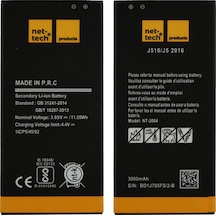 Teknonet Samsung Galaxy J510 J5 2016 Uyumlu Nettech 3000 Mah