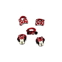 Minnie Lastikli Toka 5 Adet Kırmızı