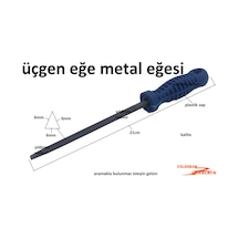 Metal Eğe Üçgen Küçük Boy 21cm Hobi Eğe Metal Törpüsü Eğe Ege Pla