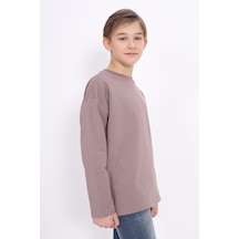 Toontoy Kids Toontoy Erkek Çocuk Hey You Look Baskılı Sweatshirt Acı Kahverengi