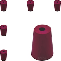 Borox Kauçuk Tıpa Delikli No.1 11 x 14 x 18.5 MM NS12/21 5 Adet