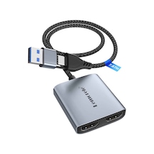 Lemorele Ac07, Usb Ve Type-c Çıkışlı 1080p Video Capture Card - Tak Ve Çalıştır - Hdmı Çıkışlı Yakalama Kartı