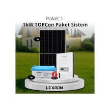 1kw Jel Akülü Solar Paket Sistem Paket 1