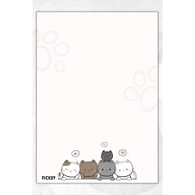 A5 Çiçek Bloknot Çizgisiz Defter - 50 Yaprak - Memopad - Notepad - Not Defteri - Not Kağıdı - 2941 Çok Renkli