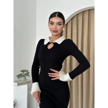 Plauen Triko Elbise Siyah