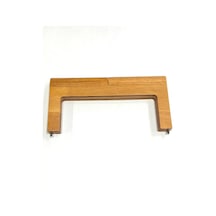 Karantuhafiye Ahşap Çanta Bursu Mıknatıslı Düz Köşeli / 25 Cm Koyu Ahşap