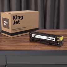 Kingjet Hp Uyumlu Cf412a Sarı Standart Kapasiteli Tekli Çipli Uyumlu  Toner