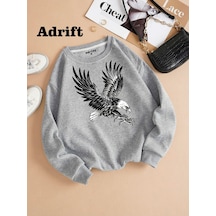 Kartal Köstebek Sokak Trend Tasarım Harajuku/gotik Gri--15074 Gri