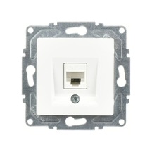 Eqona Radius Neoline Tekli Data Prizi Rj45 Cat6 , Beyaz Mekanizma + Tuşkapak